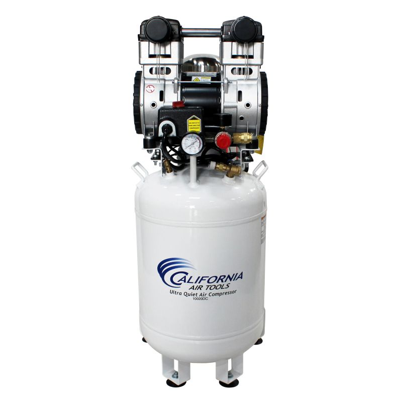 California Air Tools 10020DC Ultra Quiet Oil-Free 2hp 10 Gallon Air Compressor front view