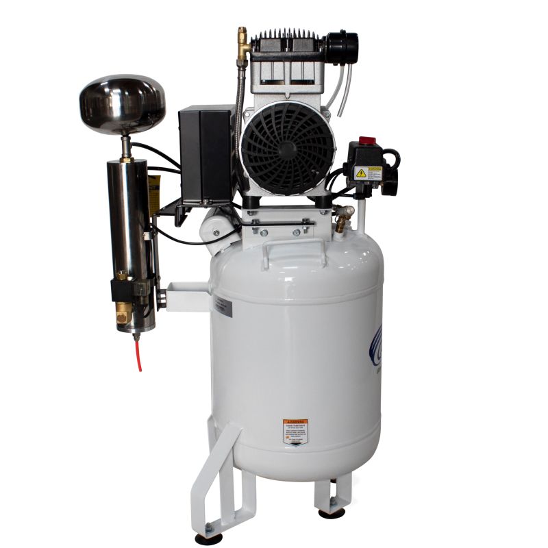 California Air Tools 10020DC Ultra Quiet Oil-Free 2hp 10 Gallon Air Compressor left side view