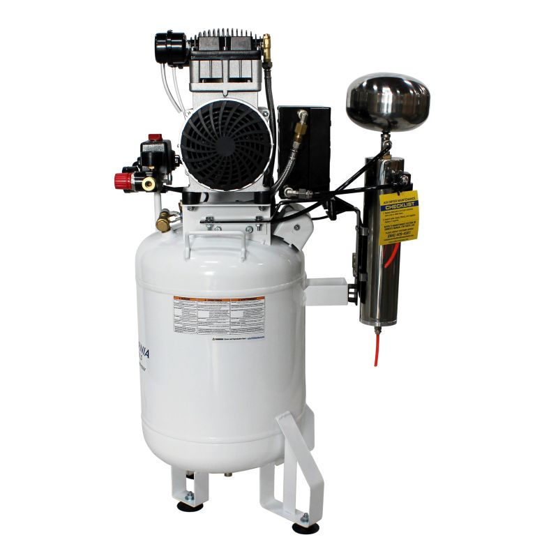 California Air Tools 10020DC Ultra Quiet Oil-Free 2 hp 10 Gallon Air Compressor right side view