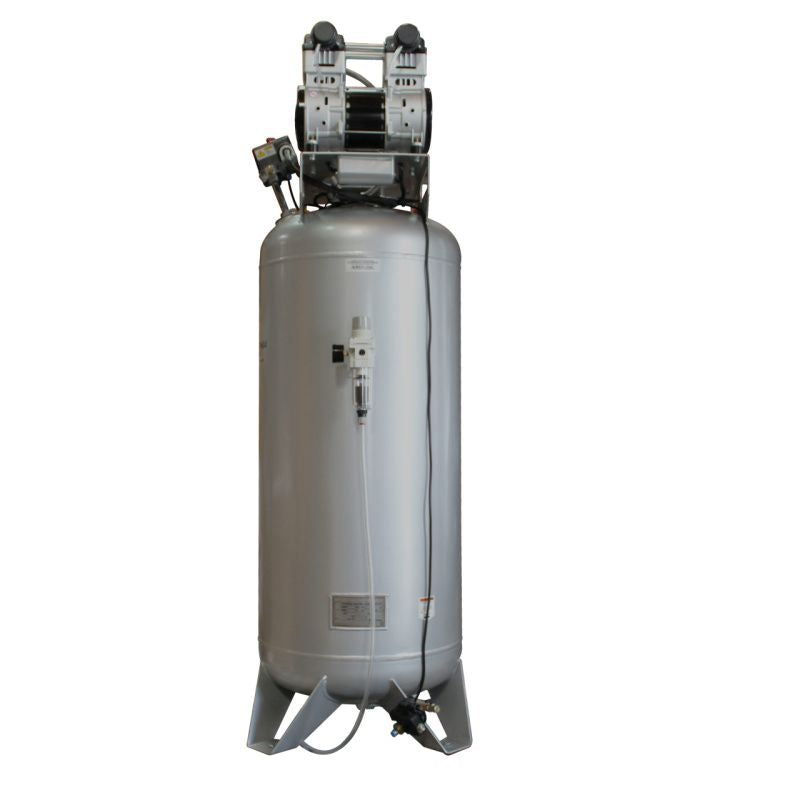 California Air Tools 60040CAD Ultra Quiet Oil-Free 4hp 60 Gallon Air Compressor right side view showing the output regulator and 5 micron filter