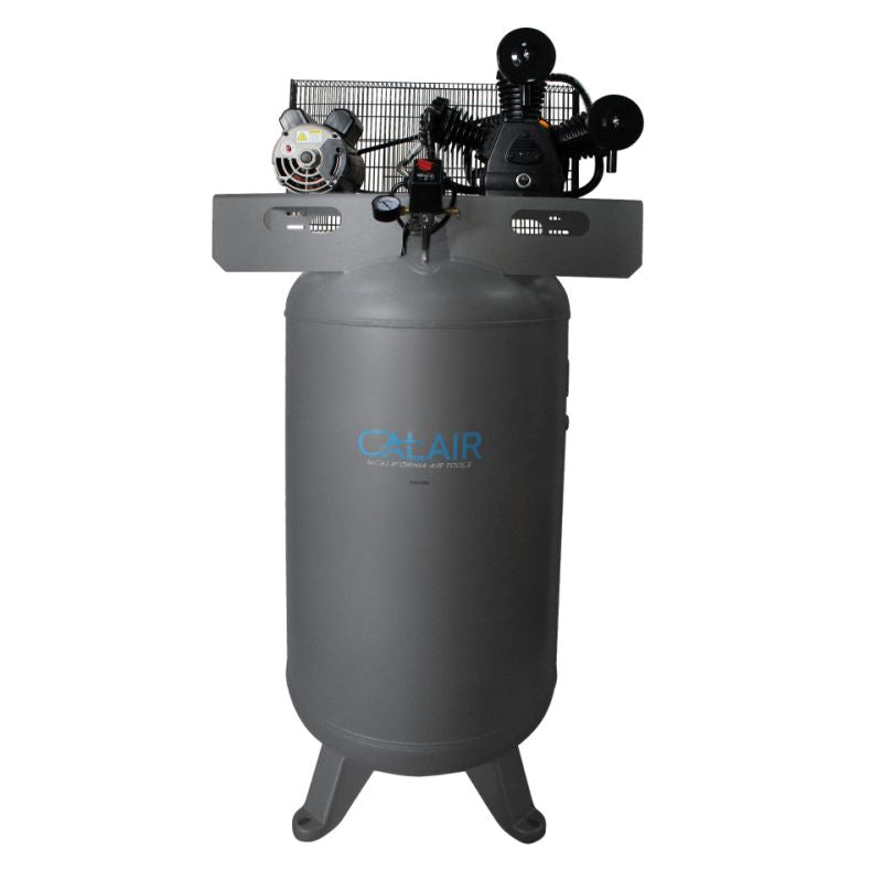 California Air Tools 80050BD heavy duty belt driven 5hp 80 gallon air compressor front view
