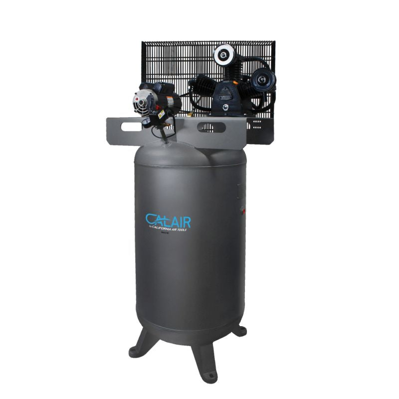 California Air Tools 80050BD heavy duty belt driven 5hp 80 gallon air compressor front right quarter view