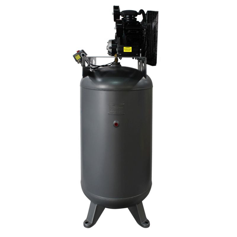 California Air Tools 80050BD heavy duty belt driven 5hp 80 gallon air compressor right side view
