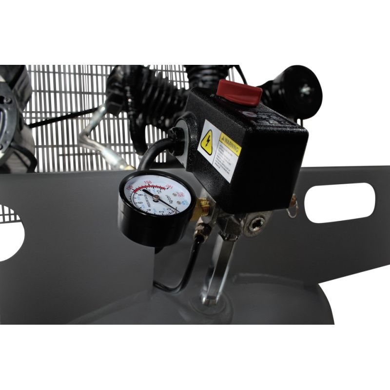 California Air Tools 80050BD heavy duty belt driven 5hp 80 gallon air compressor control switch and pressure gauge
