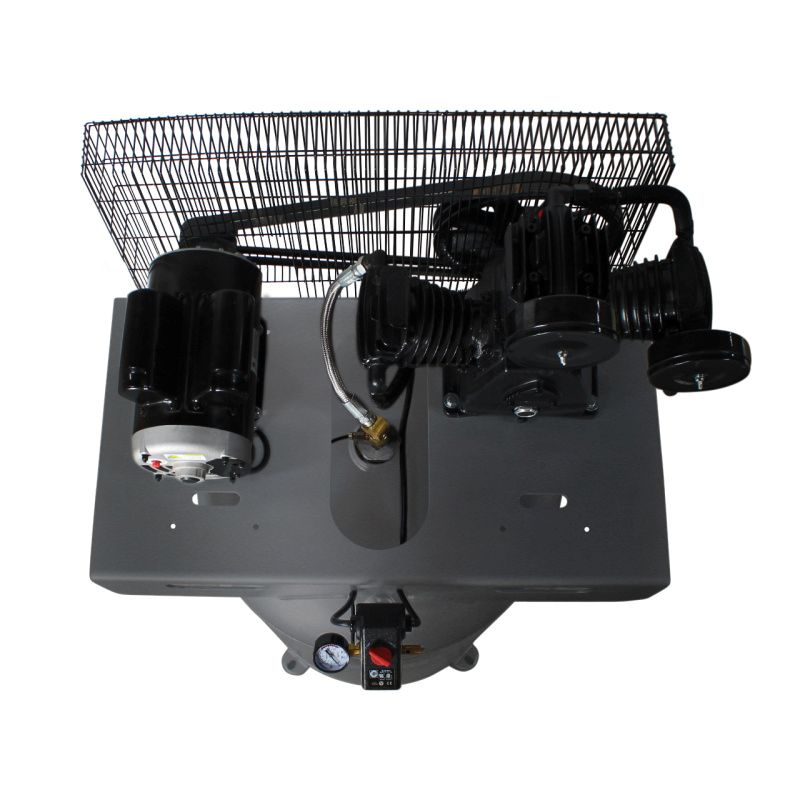 California Air Tools 80050BD heavy duty belt driven 5hp 80 gallon air compressor top view