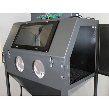 Raptor Blaster RB4226 Sand Blasting Cabinet Right Quarter View With The Door Open