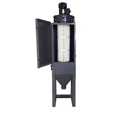 Raptor Blaster RB500DC Dust Collector With the Front Door Open Showing the Cartridge Style Filter